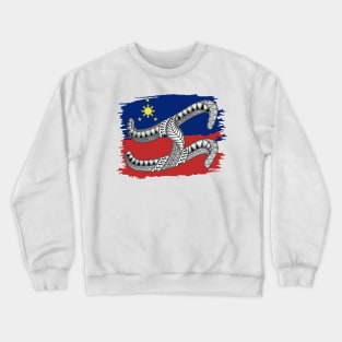 Philippine Flag Tribal line Art / Baybayin word KA Crewneck Sweatshirt